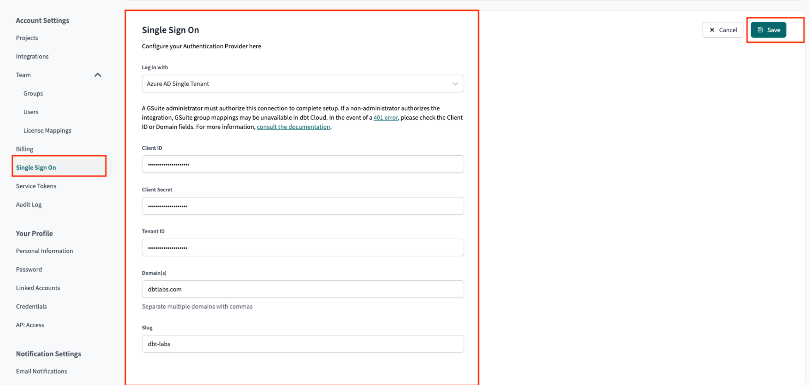 Configuring Entra ID AD SSO in dbt Cloud Configuring Entra ID AD SSO in dbt Cloud