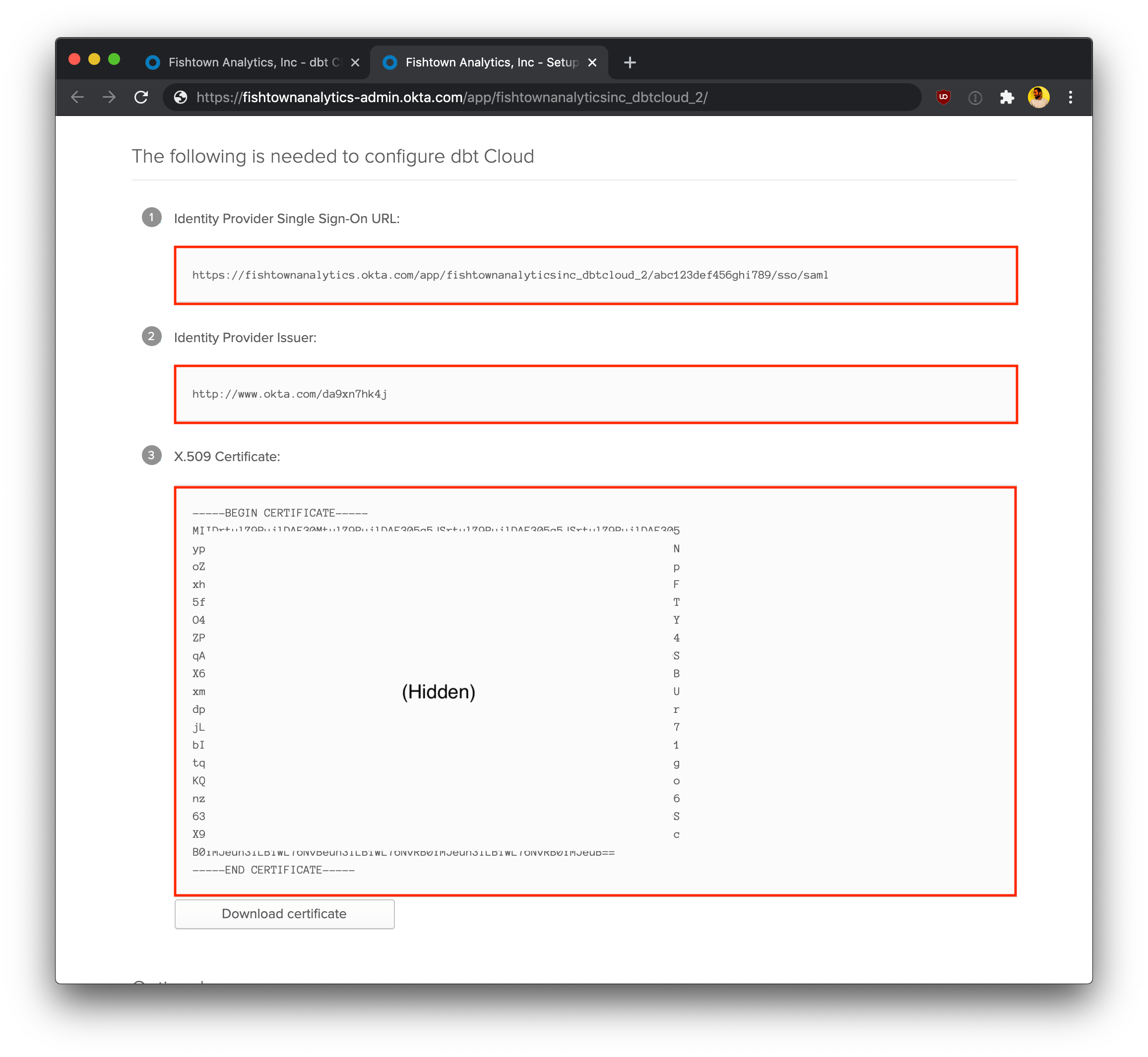 Application setup instructions Application setup instructions